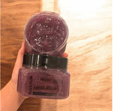 Kit 04 Esfoliante Corpo e Rosto 300g - Morango, melancia, pitaya, ameixa negra