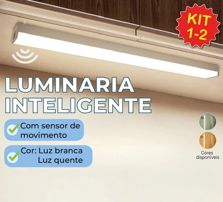 Kit 2 Smart Luminária Inteligente Ultra LED  sem fio e Recarregável