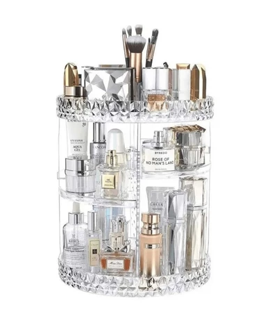Organizador de maquiagem Acrílico Giratório 360º Suporte Para Cosméticos